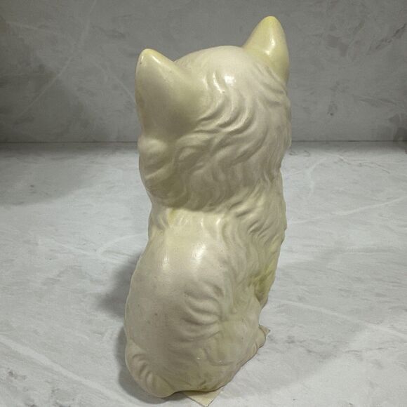 Vintage Norleans Hand-Painted Blue-Eyed Long-Haired White Persian 7.5" Cat - Picture 3 of 5